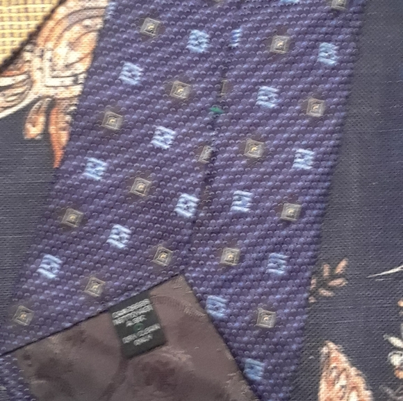Tommy Hilfiger blue pattern silk tie - Picture 6 of 9